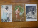 3 Cartes Silhouette Ou Portraits De Femmes - Silhouette - Scissor-type