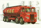 Automotive Art Postcard Leyland Octopus Lorry Regent Tanker - Vrachtwagens En LGV