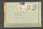 1943 MADRID , CIRCULADO A ZURICH , ESTAFETA Nº 12, RODILLO ESTAFETA DE CAMBIO , CENSURA ALEMANA Y GUBERNATIVA DE MADRID - Storia Postale