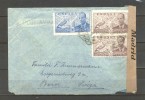 1947 MADRID , CORREO AÉREO , SOBRE CIRCULADO A BERNA , BANDA DE CENSURA GUBERNATIVA DE MADRID - Storia Postale