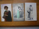 3 Cartes De Sihouettes Ou Portrait De Femmes - Silhouette - Scissor-type