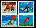 KAZAKHSTAN 1993, J.O. LILLEHAMMER, SAUT A SKI, SLALOM, HOCKEY..., 4 Valeurs, Neufs. R229 - Invierno 1994: Lillehammer