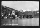 SUISSE SCHLOSS OBERHOFEN MIT EIGER MONCH UND JUNGFRAU CARTE PHOTO DENTELEE - Oberhofen Am Thunersee