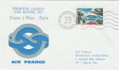 Pointe à Pitre  Paris 1970 Boeing 747 Air France - Inaugural Flight - 1er Vol Erstflug - Guyane Guadeloupe - Covers & Documents