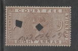 India  QV  8A  Court Fee # 87115 Inde Indien  India Fiscaux Fiscal Revenue - Other & Unclassified