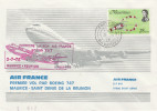 Maurice Saint-Denis De La Réunion 1975 Boeing 747 Air France - Inaugural Flight - 1er Vol Erstflug - Mauritius Port-Loui - Covers & Documents