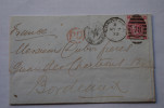 3-601 LAC Port Du London Londres Bordeaux Calais 1er Mai 1873 Genealogie Ch Bedell Cachet Killer - Storia Postale