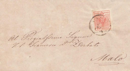 LV217 - LOMBARDO VENETO- Lettera Del  20 Luglio 1857 Da Valdagno A Malo Con 15 Cent .rosso 3° Tipo Leggi ... - Lombardo-Vénétie