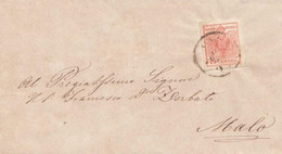 LV217 - LOMBARDO VENETO- Lettera Del  20 Luglio 1857 Da Valdagno A Malo Con 15 Cent .rosso 3° Tipo Leggi ... - Lombardo-Venetien