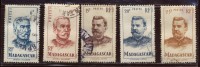 Madagascar - Oblitéré - Charnière Y&T 1946 N° 314 - 315 - 316 - 317 - 318 Général Duchesne Et Lieutenant-colonel Joffre - Usados
