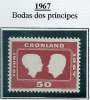 LSJP GREENLAND WEDDINGS PRINCES YVERT 59 1967 - Unused Stamps