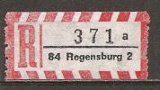 R - Zettel # 84 Regensburg 2 - Etiquettes 'Recommandé' & 'Valeur Déclarée'