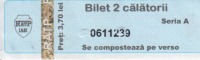 Romania Bus/tramway Ticket 2 Travels RATP Iasi - Europa