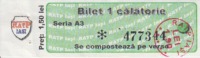 Romania Bus/tramway Ticket 1 Travel RATP Iasi - Europe