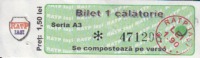 Romania Bus/tramway Ticket 1 Travel RATP Iasi - Europa