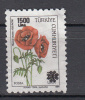 Turkije 1990 Mi Nr 2897 Flower, Bloemen, Opdruk 1500 L Op 20 L - Oblitérés