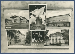 Werder Konsum Kaufhaus Bahnhof Windmühle, Gelaufen 1966 (AK666) - Werder