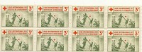 BLOC DE 8 VIGNETTES CROIX ROUGE 3F # VERT # LIGUE INTERNATIONALE - Red Cross