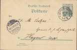 Germany Deutsche Reichspost Postal Stationery Ganzsache Entier Germania LEIPZIG - GOHLIS 1900 HAGEN (2 Scans) - Briefkaarten
