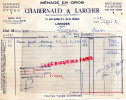 87 - LIMOGES - FACTURE CHABERNAUD & LARCHER -13 COURS JOURDAN ET 2 RUE DES FEUILLANTS A M. LAGORCE  NEXON - 1958 - 1950 - ...