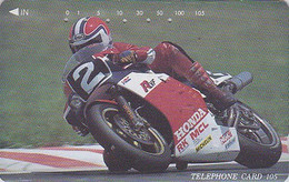 Télécarte JAPON / 110-011 - MOTO HONDA / Michelin Modèle 2 - MOTOR BIKE JAPAN Phonecard - MOTORRAD TK - 324 - Motorbikes