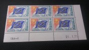 Timbres De Service N° 33 Gomme D'Origine En Bloc De 6 Avec Coin Daté  TTB - Servizio