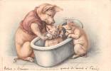 Fantaisie      Cochons  Un Bain... - Schweine