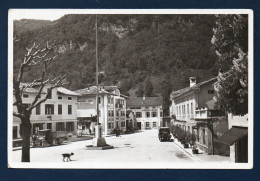 Slovénie.  S. Lucia D' Isonzo, Tolmino (Most Na Soci). Place. Hôtels Vuga Et A. Mikuz. Véhicules Années 30. 1938 - Eslovenia