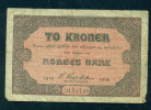 NORWAY. TO, 2 KRONE. 1918. Orginal. - Norwegen