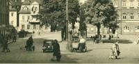 Rarität Schneeberg Erzgebirge Ernst Thälmann Platz Automobil Karren Sw 7.11.1956 - Schneeberg