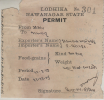NAWANAGAR  State India 1949  Food Permit Issued During War Shortage # 87118  Inde Indien - Nowanuggur