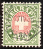 Heimat AG Aarau 1885-04-17 Voll-O Telegraphen-Marke Zu# 17 - Telegraafzegels