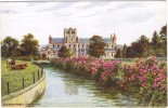 Buckfast Abbey, North View By A R Quinton Colour Postcard - J Salmon - No Number - Quinton, AR