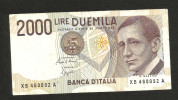 [CC] ITALIA - BANCA D'ITALIA - 2000 Lire MARCONI (SERIE SOSTITUTIVA XB ... A - Decr. 1992) Non Comune - 2000 Lire