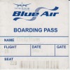 Blue Air Airline Boarding Pass One Way Ticket - Europe