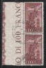 ITALY REPUBLIC ITALIA REPUBBLICA 1955 POSTA AEREA AIR MAIL CAMPIDOGLIO LIRE 1000 STELLE STARS USATO USED OBLITERE´ - Poste Aérienne