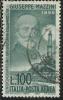 ITALIA REPUBBLICA ITALY REPUBLIC 1955 POSTA AEREA AIR MAIL GIUSEPPE MAZZINI USATO USED OBLITERE´ - Luftpost