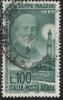 ITALIA REPUBBLICA ITALY REPUBLIC 1955 POSTA AEREA AIR MAIL GIUSEPPE MAZZINI USATO USED OBLITERE´ - Luftpost