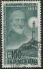 ITALIA REPUBBLICA ITALY REPUBLIC 1955 POSTA AEREA AIR MAIL GIUSEPPE MAZZINI USATO USED OBLITERE´ - Poste Aérienne