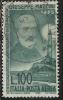 ITALIA REPUBBLICA ITALY REPUBLIC 1955 POSTA AEREA AIR MAIL GIUSEPPE MAZZINI USATO USED OBLITERE´ - Poste Aérienne