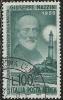 ITALIA REPUBBLICA ITALY REPUBLIC 1955 POSTA AEREA AIR MAIL GIUSEPPE MAZZINI USATO USED OBLITERE´ - Poste Aérienne