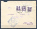 1939 CÁDIZ , SOBRE CIRCULADO ENTRE JEREZ DE LA FRONTERA Y  CHATHAM , CENSURA MILITAR HELLER J 11.8 - Storia Postale