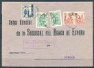 1937 , GUERRA CIVIL , SORIA , CIRCULADO A BURGOS, CENSURA MILITAR HELLER S 119.3 , LLEGADA AL DORSO., BANCO DE ESPAÑA - Storia Postale