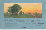 'Froliche Pfingsten' Happy Pentecost Country Scene, Illustrated Back, C1890s/1900s Vintage Postcard - Pentecoste