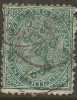 NZ 1874 1/- Green FSF SG 157 U #OI155 - Used Stamps