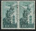 ITALIA REPUBBLICA ITALY REPUBLIC 1948 POSTA AEREA AIR MAIL CAMPIDOGLIO LIRE 100 RUOTA WHEEL USATO USED OBLITERE´ - Poste Aérienne