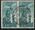 ITALIA REPUBBLICA ITALY REPUBLIC 1948 POSTA AEREA AIR MAIL CAMPIDOGLIO LIRE 100 RUOTA WHEEL USATO USED OBLITERE´ - Airmail