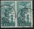 ITALIA REPUBBLICA ITALY REPUBLIC 1948 POSTA AEREA AIR MAIL CAMPIDOGLIO LIRE 100 RUOTA WHEEL USATO USED OBLITERE´ - Poste Aérienne