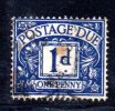 Y558 - GRAN BRETAGNA 1955 , Segnatasse  1  Penny Unificato  N. 44   Usato . - Postage Due