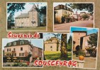 CPSM SOUSCEYRAC (Lot) - 5 Vues : Hôtel Prunet, Château Grignac, Château Fraysse.... - Sousceyrac